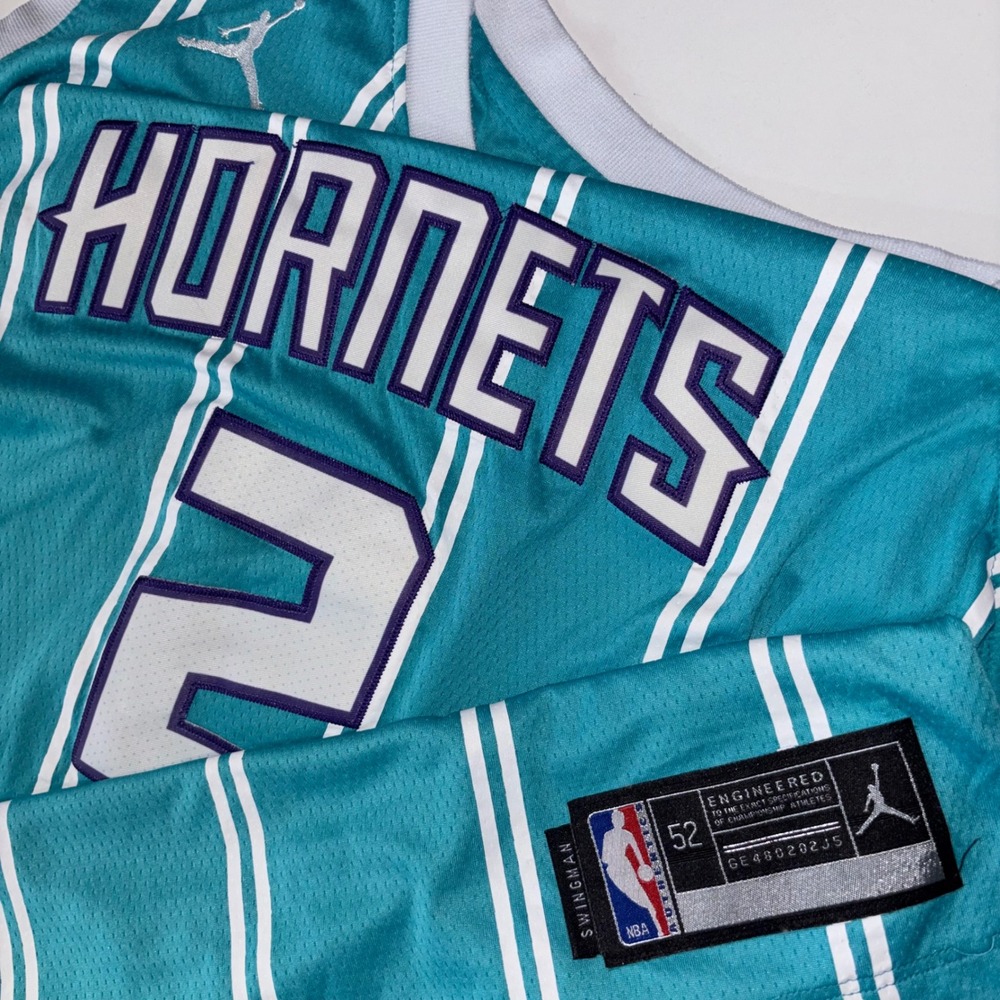 LaMelo Ball Charlotte Hornets #2 Jersey Mens 52 XL Nike Jordan Swingman Teal NBA